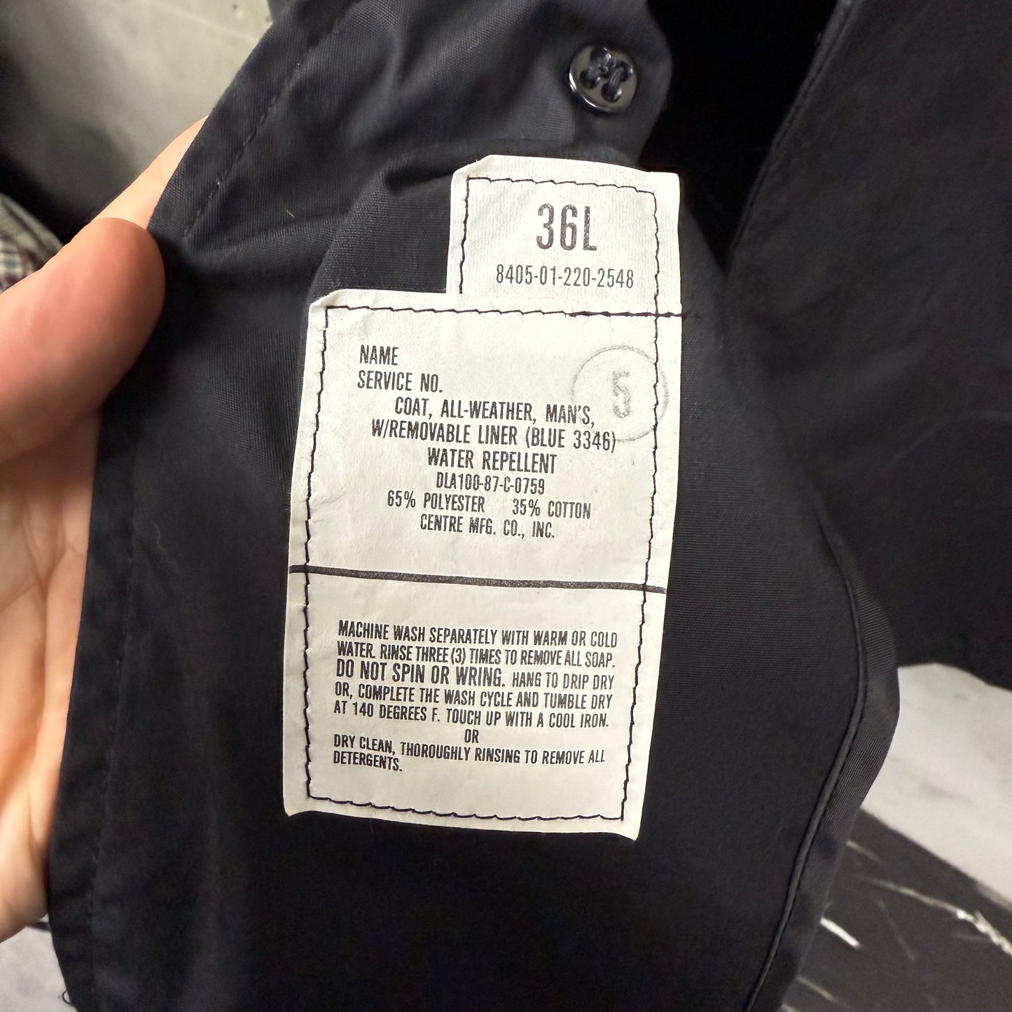 US NAVY 1987年製 オールウェザー コート ステンカラー 米国海軍 ボアライナー付き