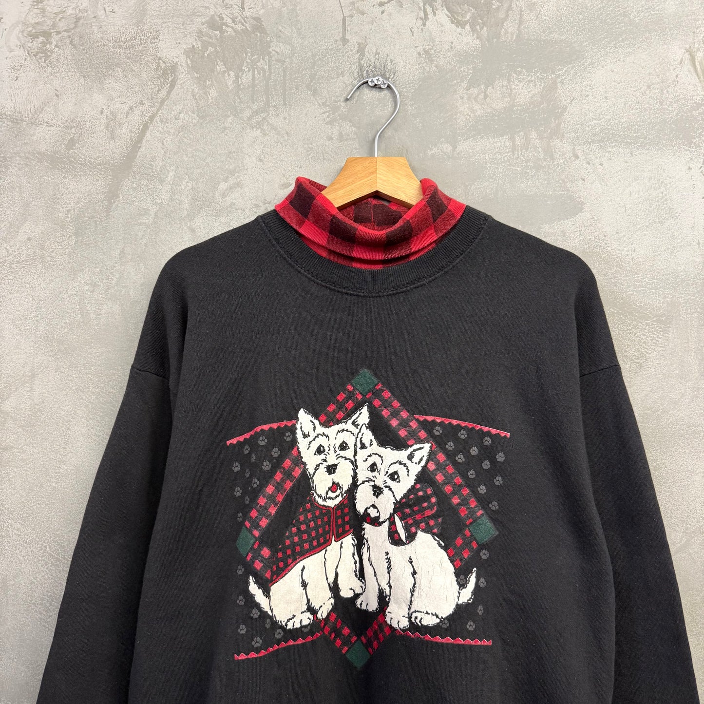 90's GOPHER USA製 スウェットトレーナー 犬 テリア柄 動物