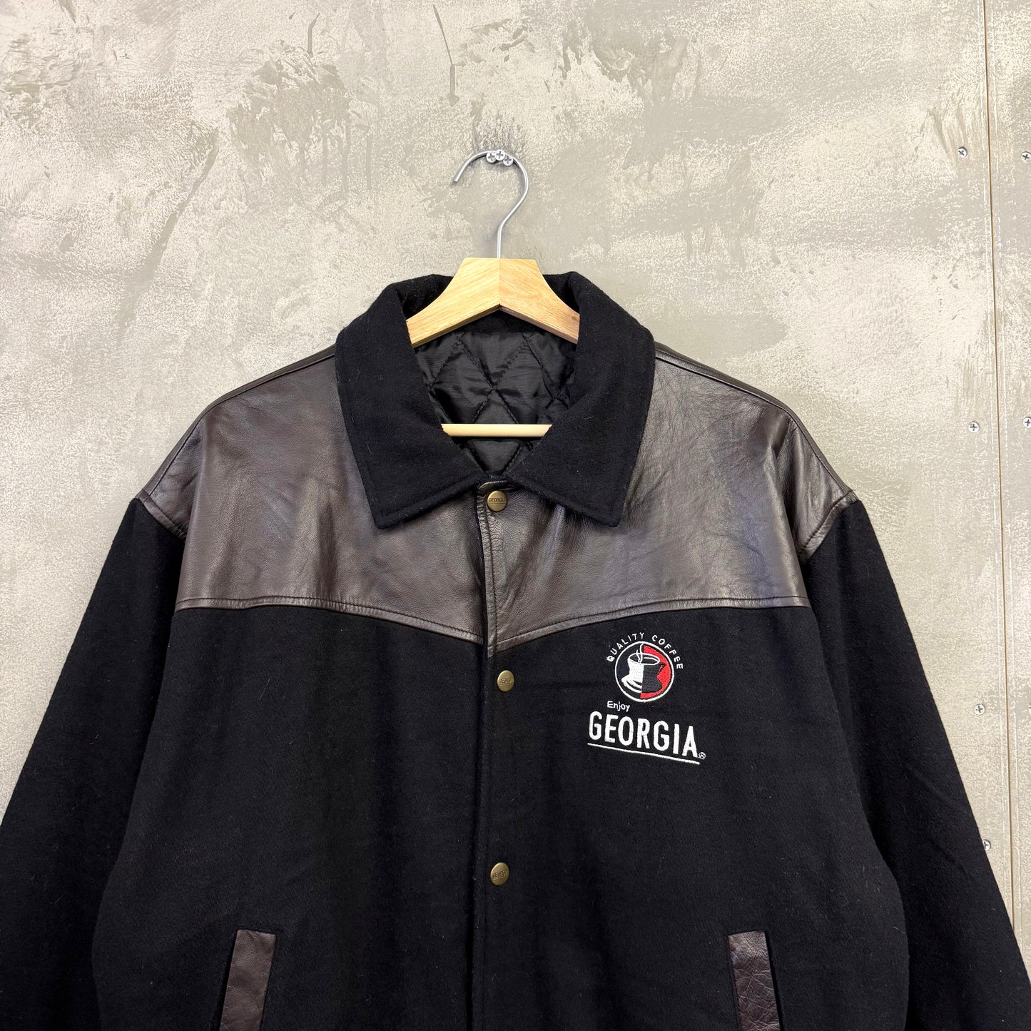 GEORGIA レザー スタジャン スタジアムジャケット 企業物