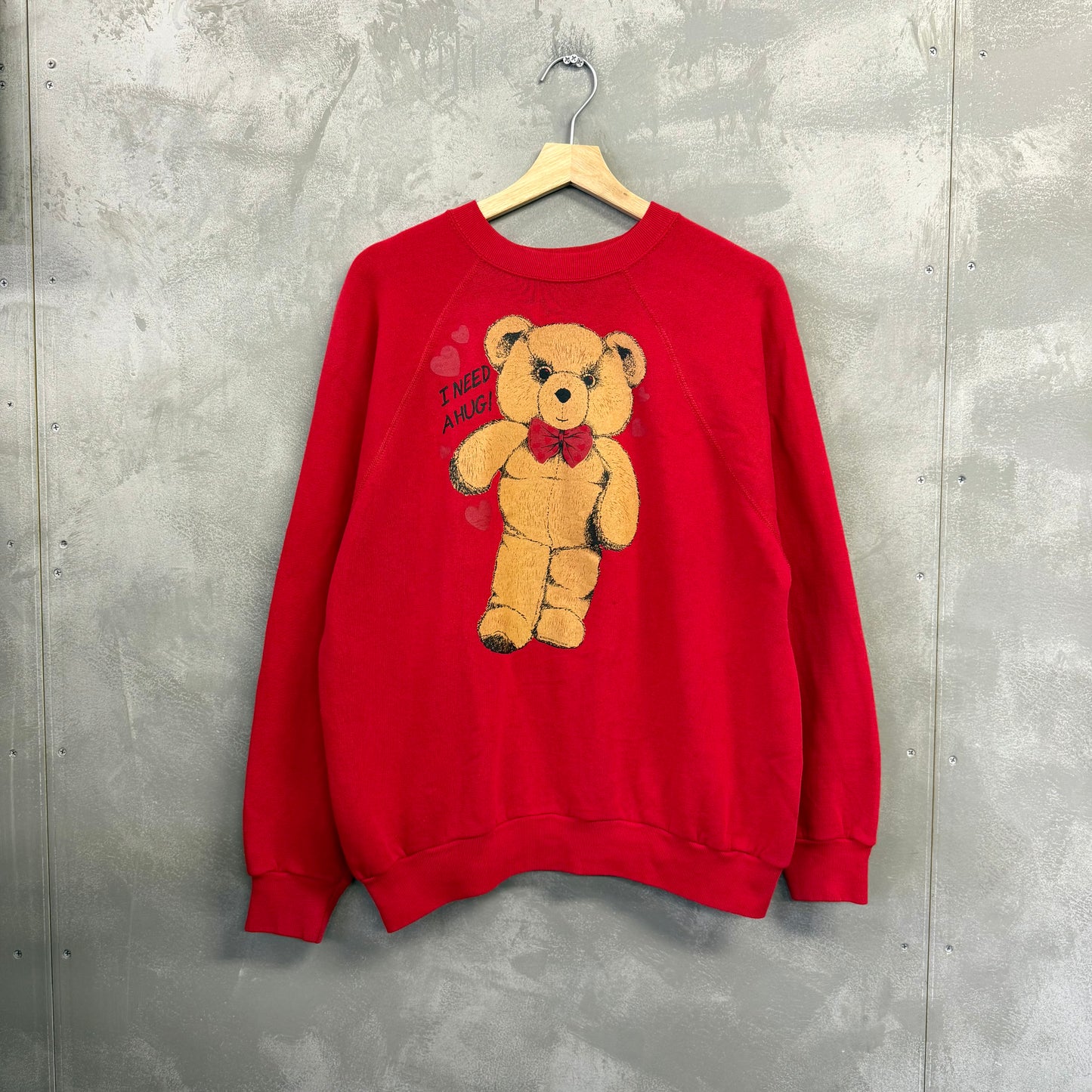 80's TULTEX USA製 スウェット トレーナー 熊 アニマル 動物