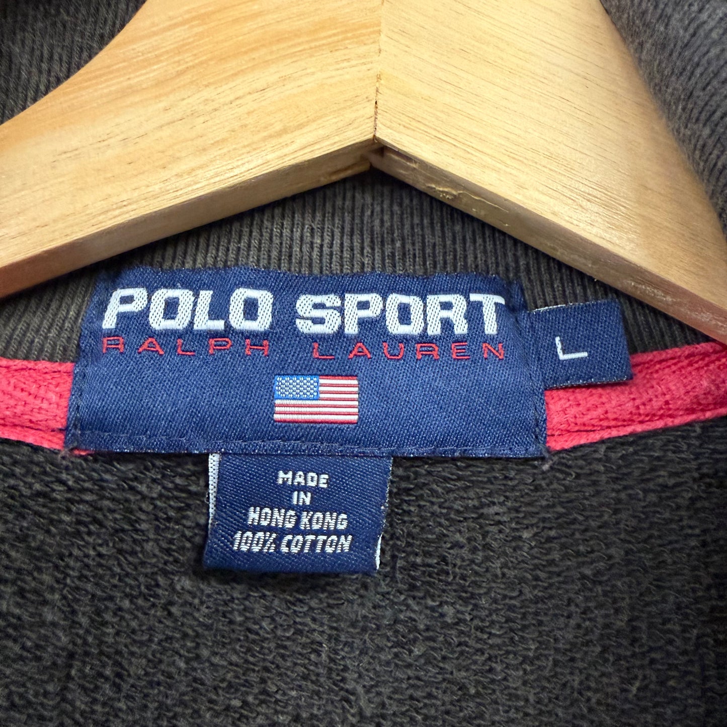 90's POLO SPORT ハーフジップ スウェット ラルフローレン