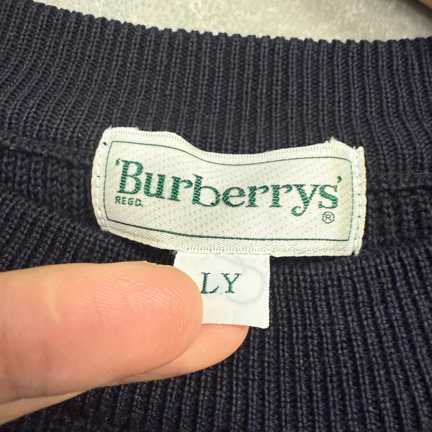 90's burberrys' 日本製 ニットセーター 羊毛 バーバリー