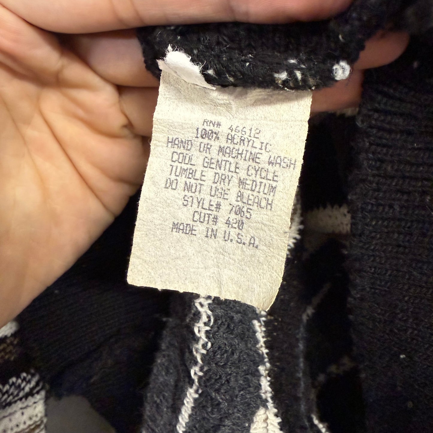 Alan Stuart USA製 3Dニットセーター 手編み