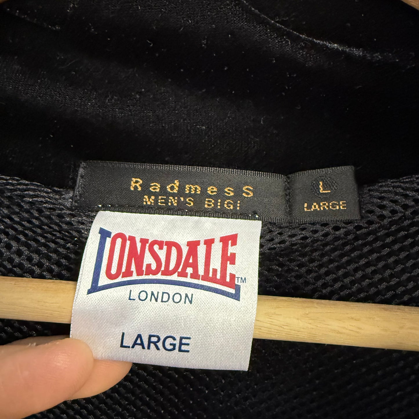 LONSDALE×メンズビギ ベロアトラックジャケット 刺繍 ロンズデール