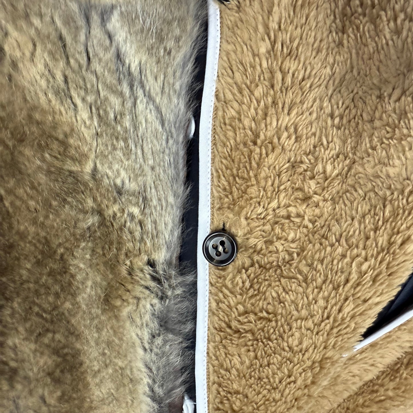 UNDECORATED MAN ラビットファー トレンチコート アンデコレイテッド