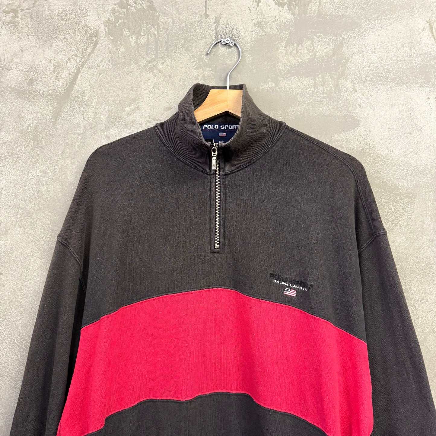 90's POLO SPORT ハーフジップ スウェット ラルフローレン