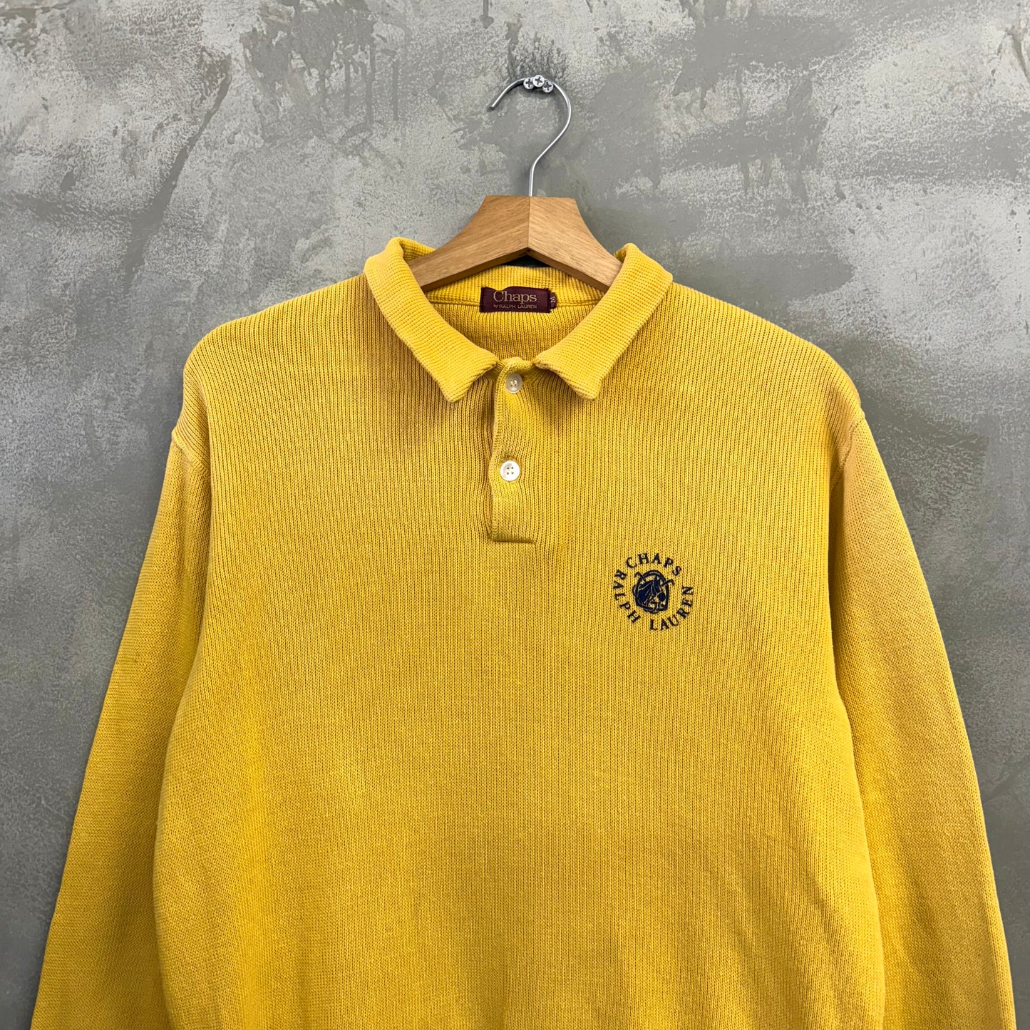 80's CHAPS RALPH LAUREN コットン セーター ポロシャツ