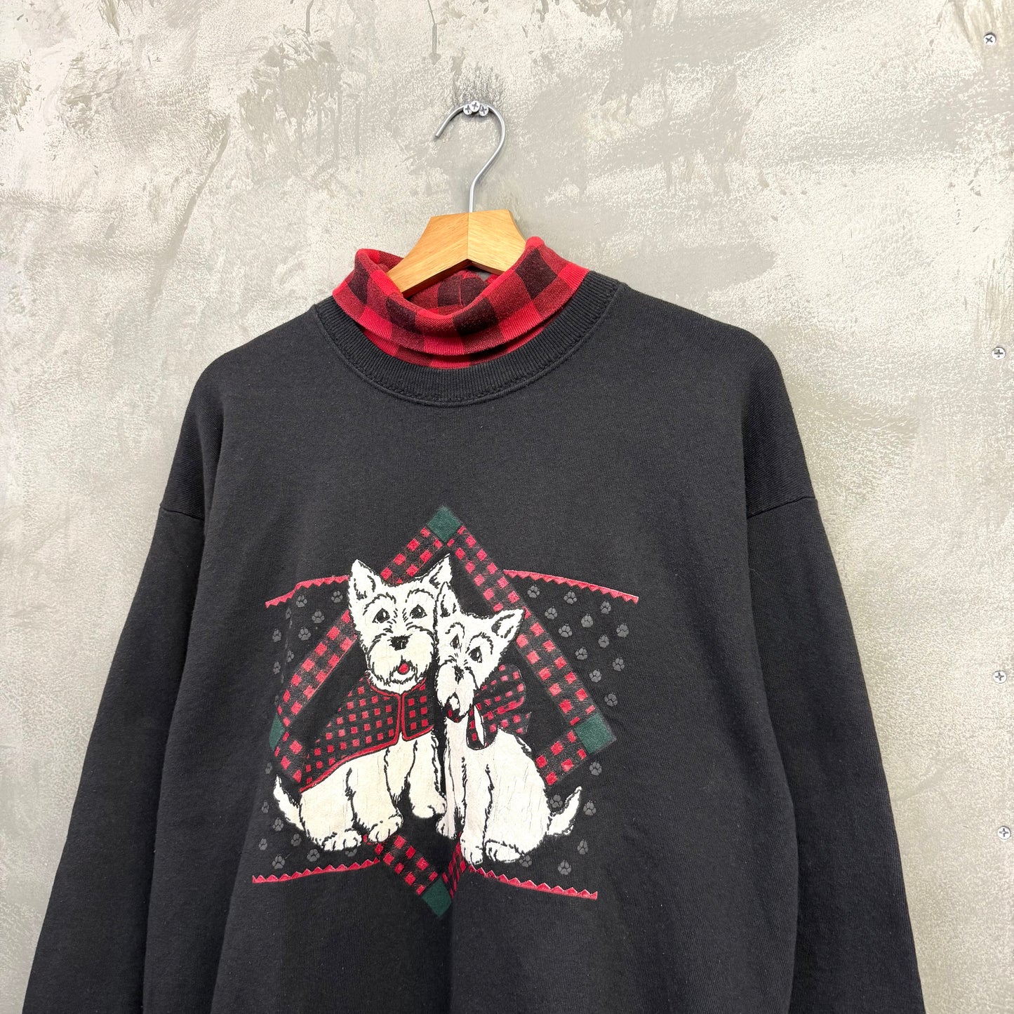 90's GOPHER USA製 スウェットトレーナー 犬 テリア柄 動物