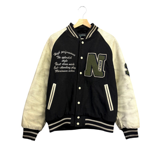 CRACK Sporting goods ウールスタジャン 牛皮 レザー