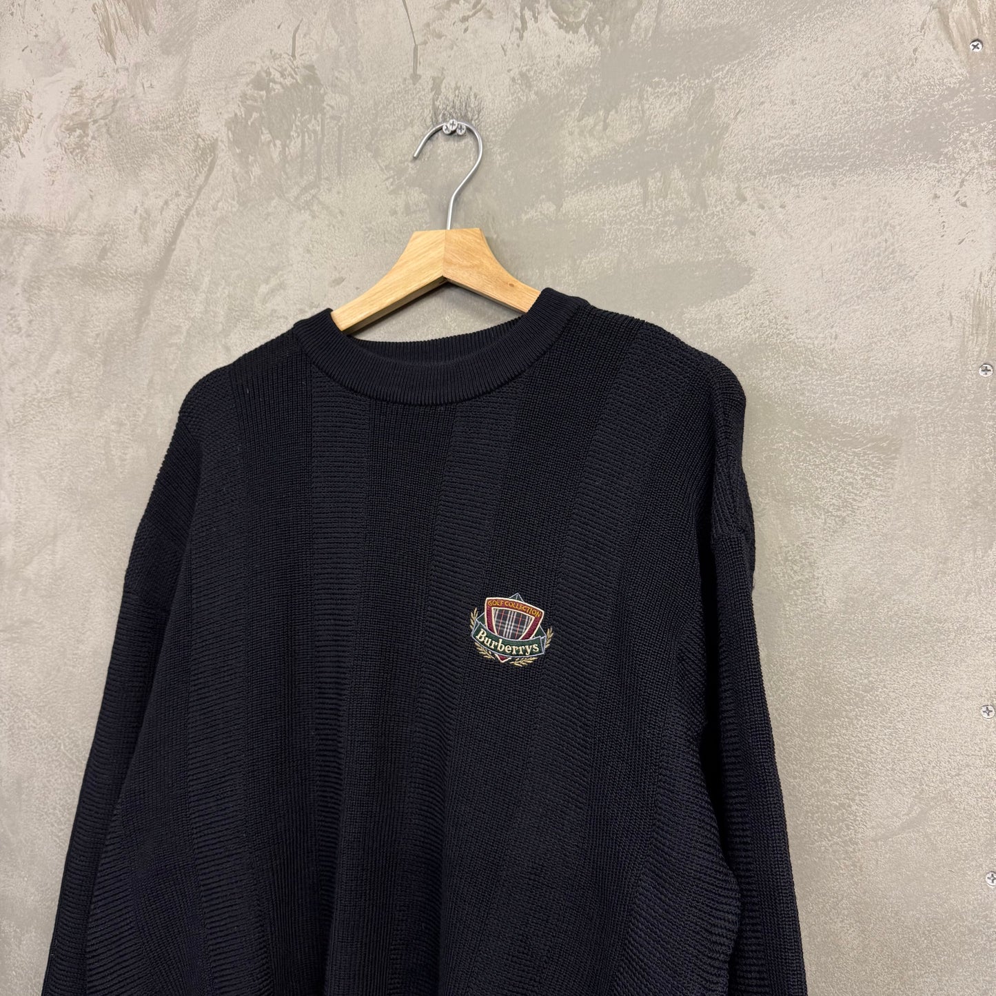 90's burberrys' 日本製 ニットセーター 羊毛 バーバリー