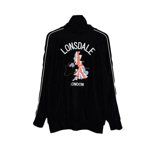 LONSDALE×メンズビギ ベロアトラックジャケット 刺繍 ロンズデール