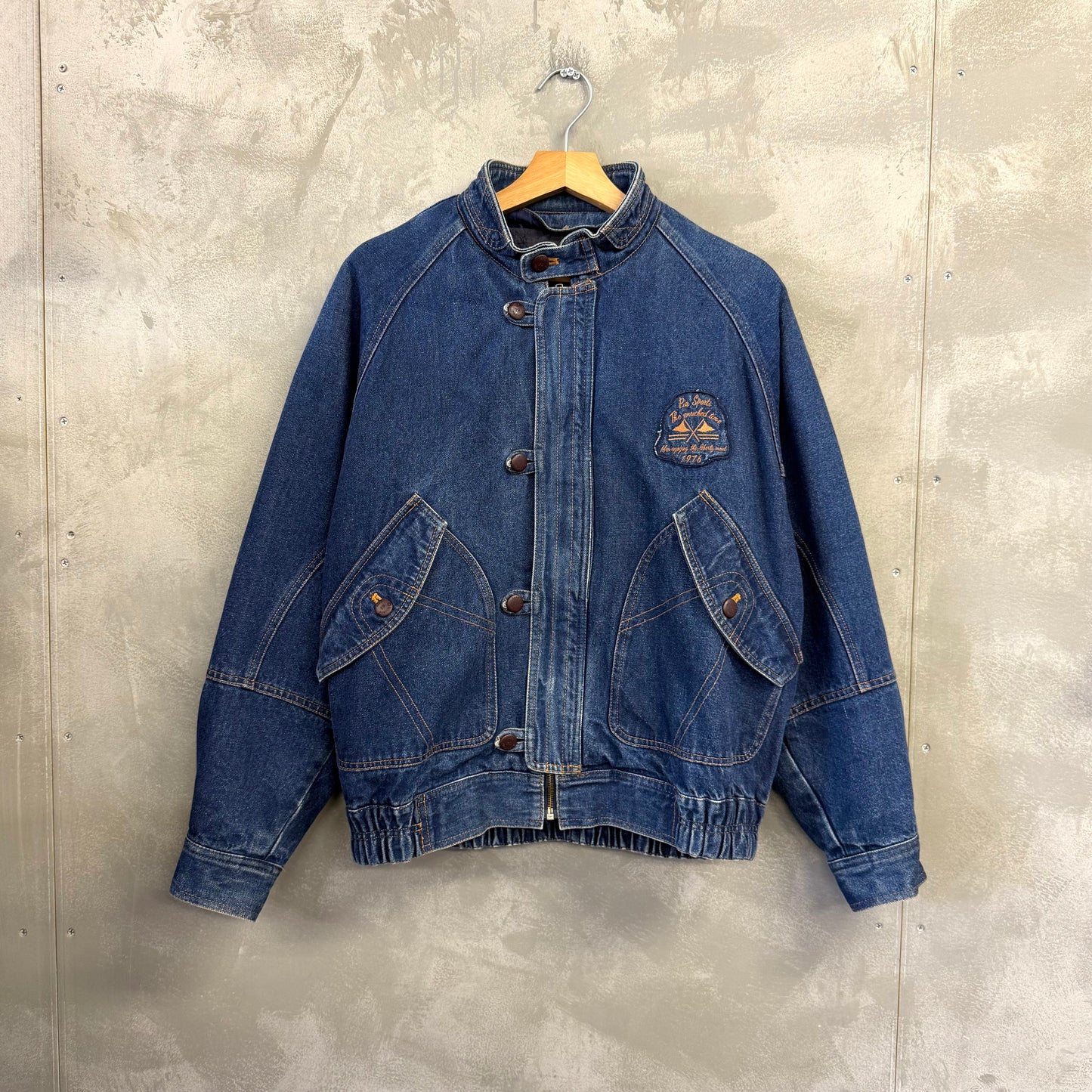 90's PIA SPORTS デニム ブルゾン ジャケット ライナー付き ピアスポーツ