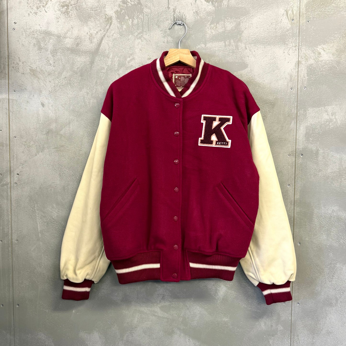 KETTY ウールレザー スタジャン スタジアムジャケット 牛革 ケティ