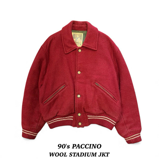 90's PACCINO ウール スタジャン ジャケット 短丈