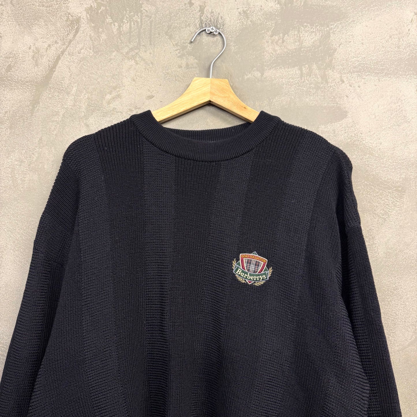 90's burberrys' 日本製 ニットセーター 羊毛 バーバリー