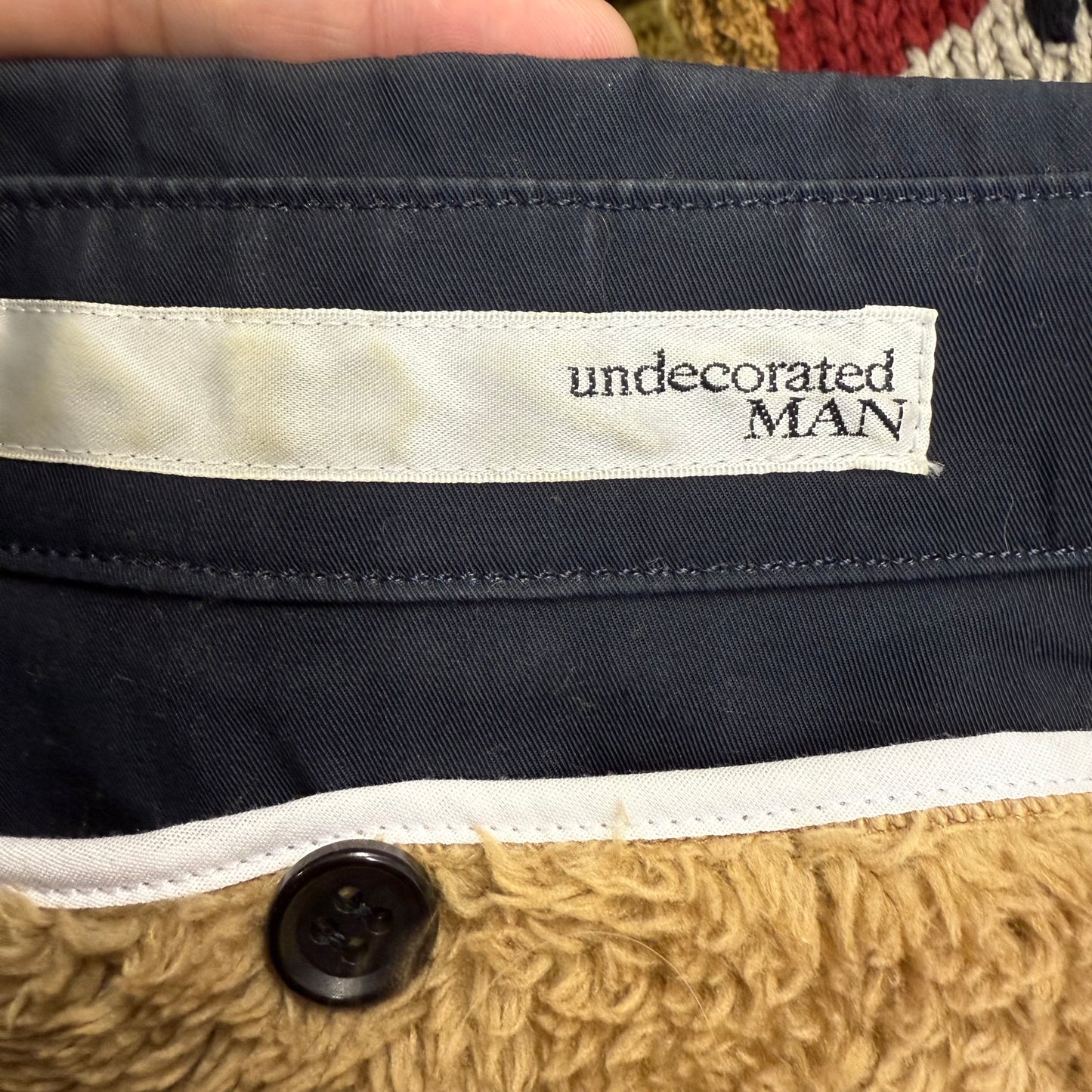 UNDECORATED MAN ラビットファー トレンチコート アンデコレイテッド