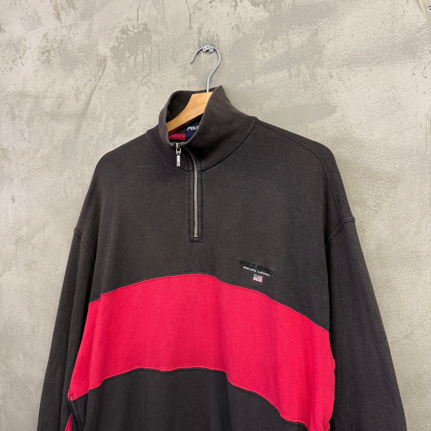 90's POLO SPORT ハーフジップ スウェット ラルフローレン