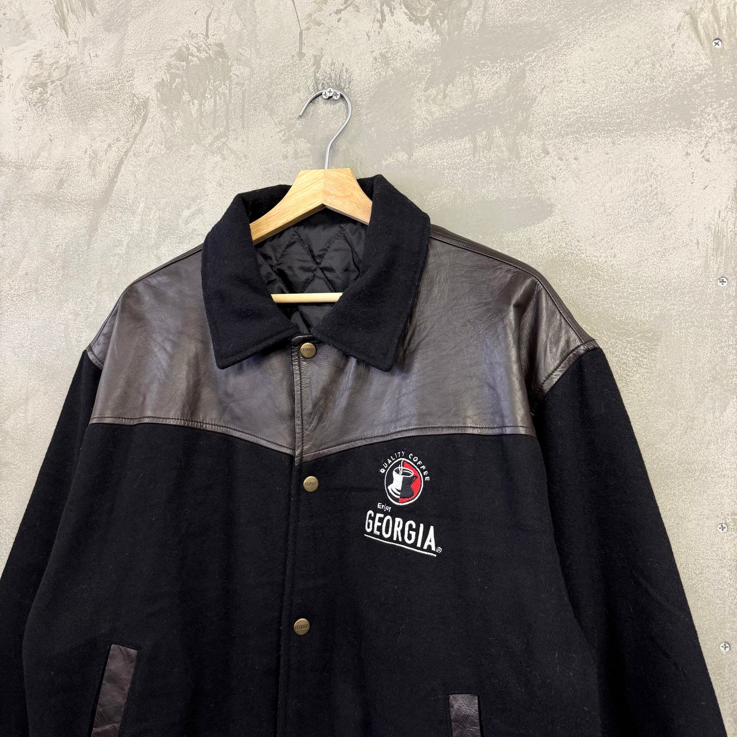 GEORGIA レザー スタジャン スタジアムジャケット 企業物