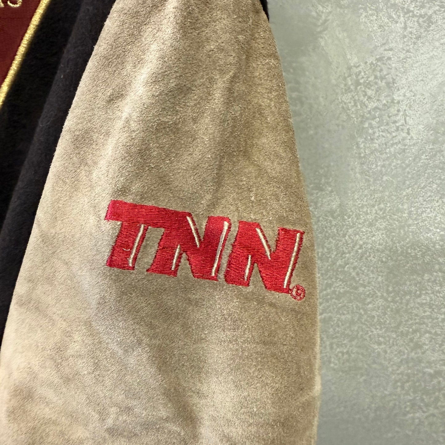 90's USA製 wrangler PBR ウール レザースタジャン