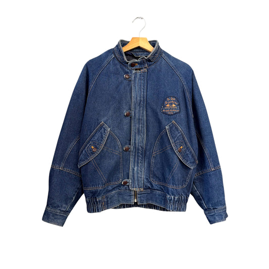 90's PIA SPORTS デニム ブルゾン ジャケット ライナー付き ピアスポーツ