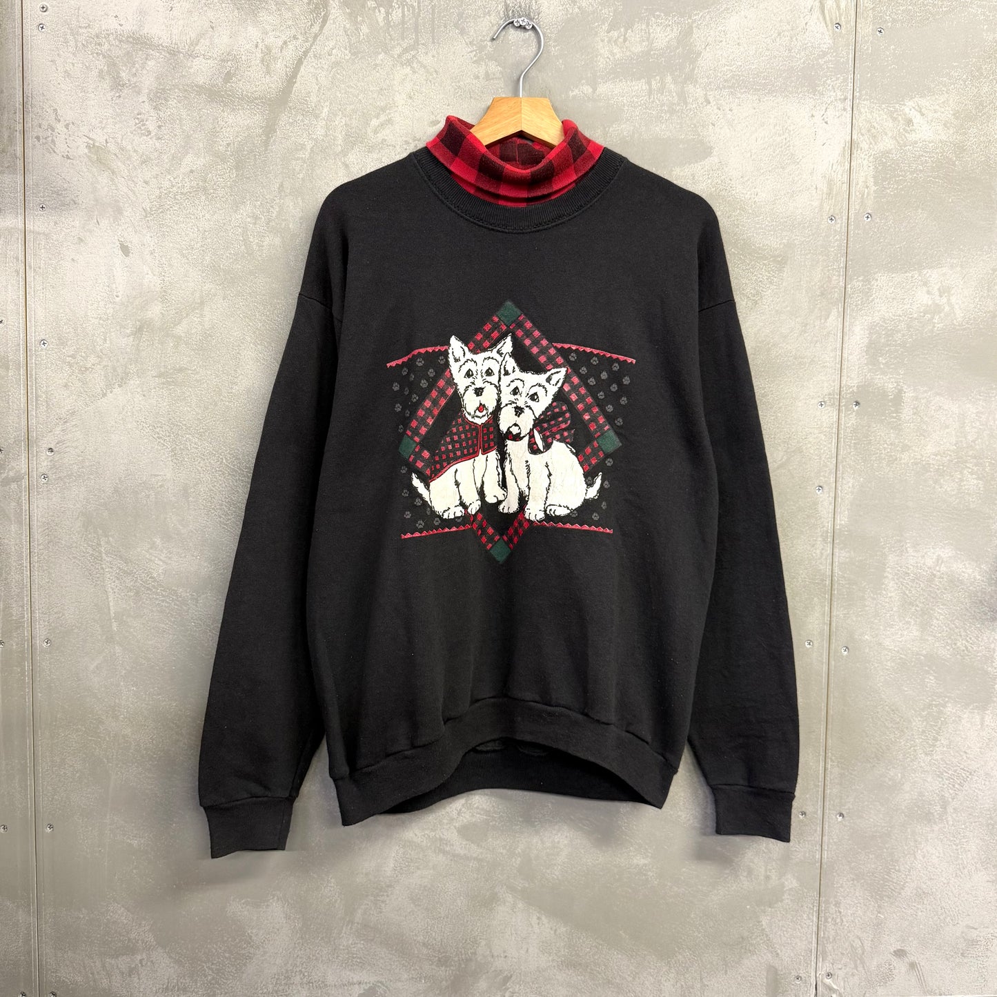 90's GOPHER USA製 スウェットトレーナー 犬 テリア柄 動物