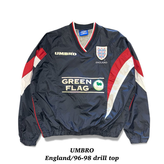 90's UMBRO イングランド代表 96-98 ナイロンドリルトップ ピステ