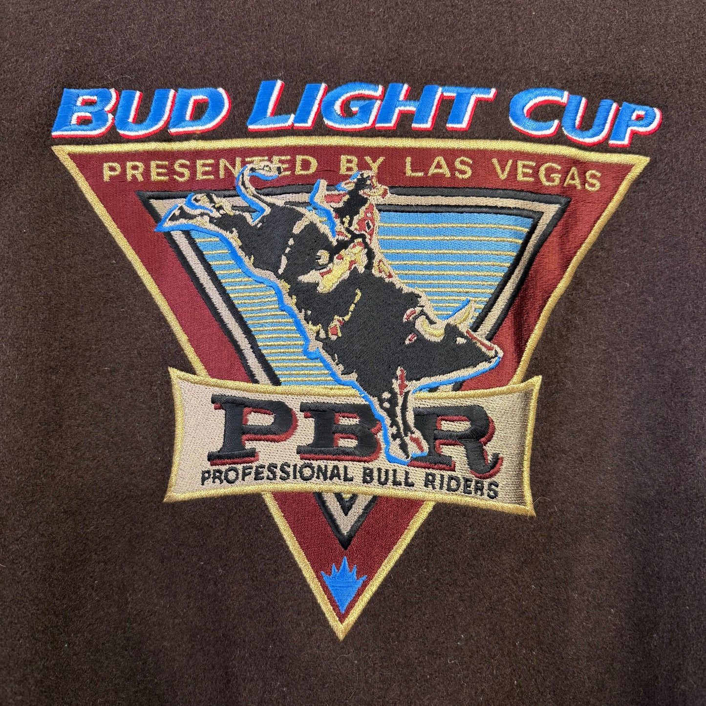 90's USA製 wrangler PBR ウール レザースタジャン