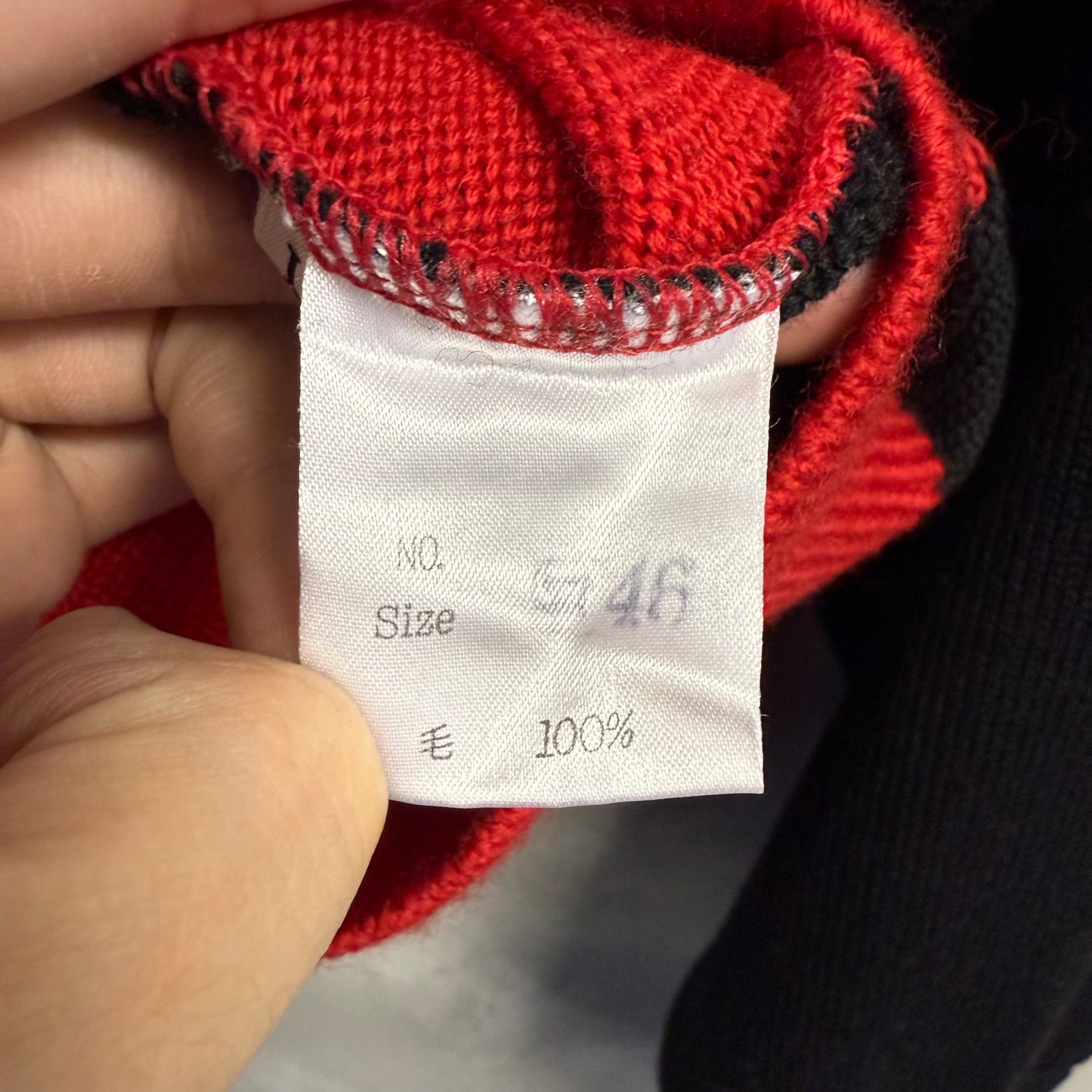 90's 日本製 ニットセーター 熊 アニマル柄