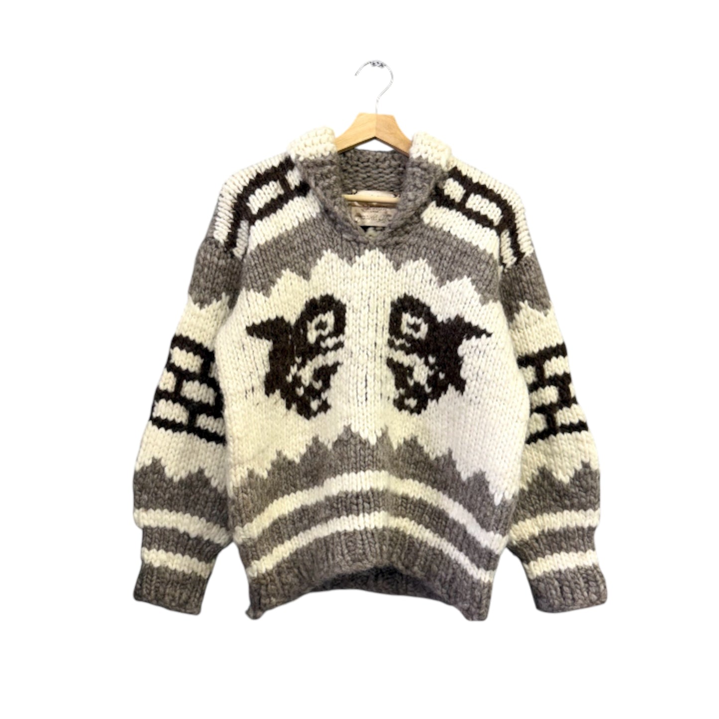 Cowichan Indian Knit カナダ製 ウール カウチンニットセーター