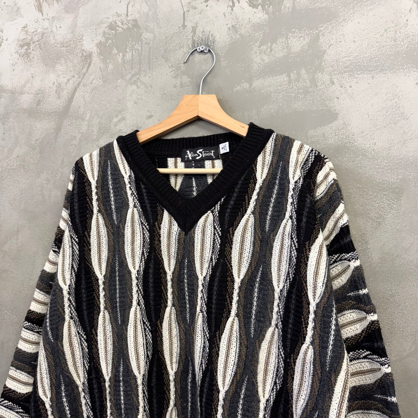 Alan Stuart USA製 3Dニットセーター 手編み