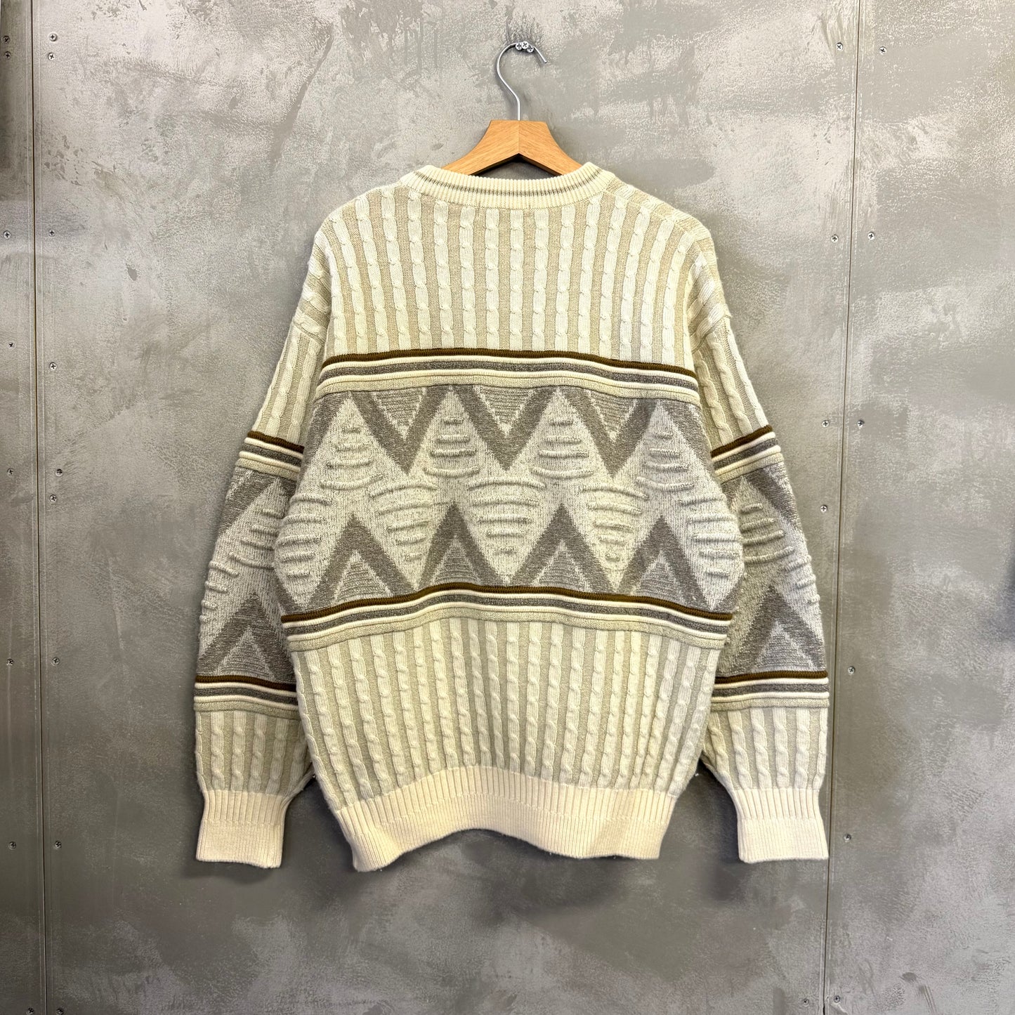 90's LANCEL 3D デザイン ニットセーター 日本製 ランセル