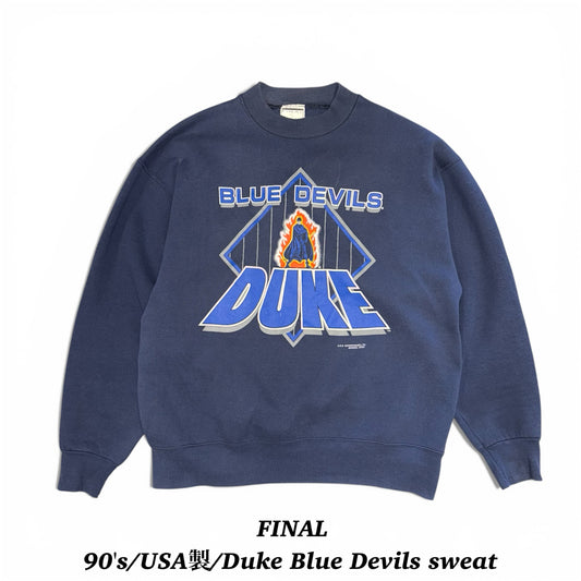 90's USA製 FINAL Duke Blue Devils カレッジ スウェット デューク大学