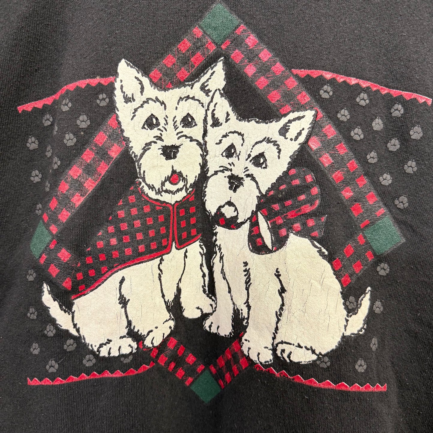 90's GOPHER USA製 スウェットトレーナー 犬 テリア柄 動物