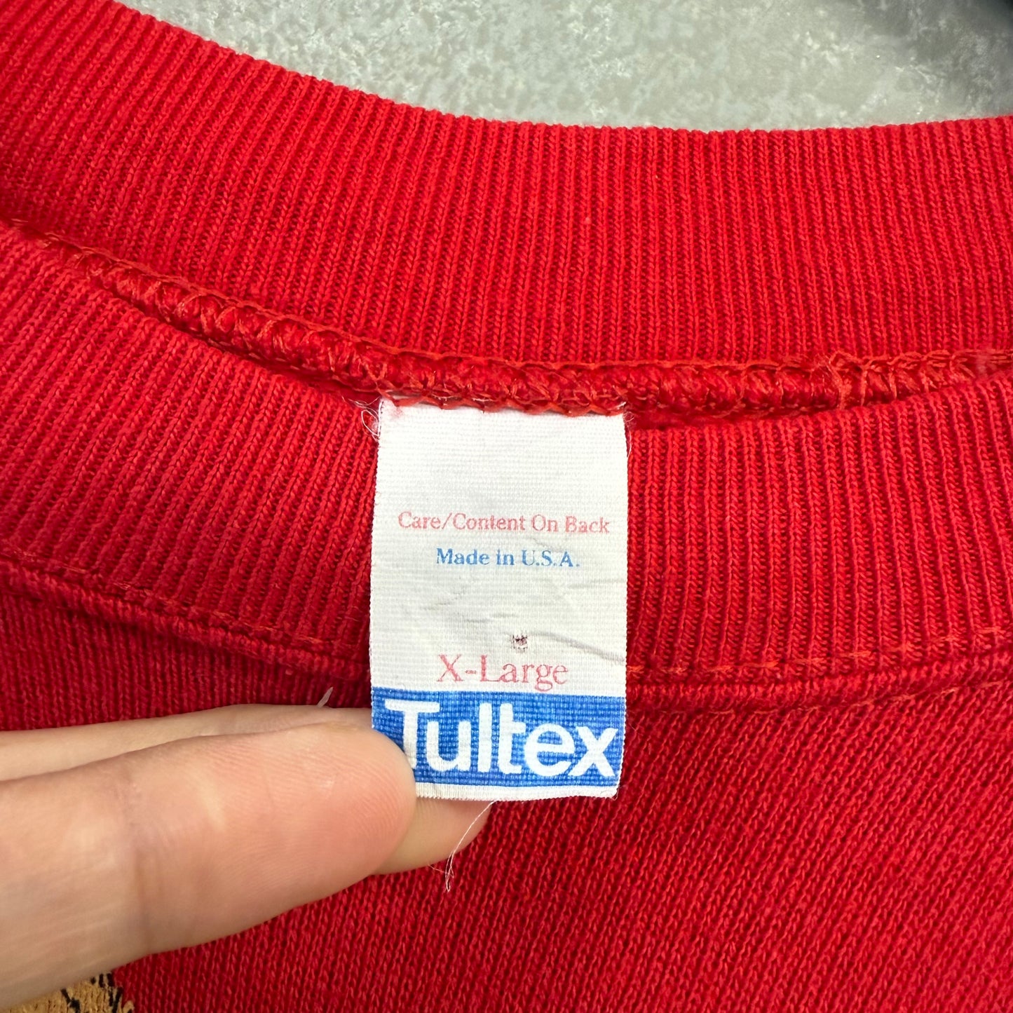 80's TULTEX USA製 スウェット トレーナー 熊 アニマル 動物