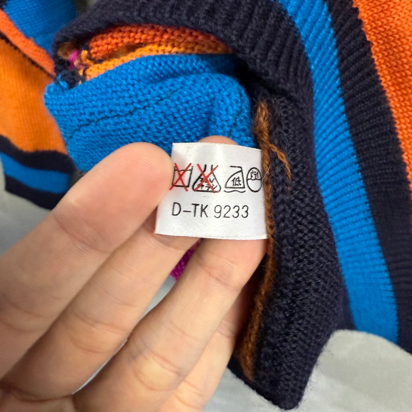 90's ROCEAN 3D ニット セーター クレイジーパターン 昭和レトロ