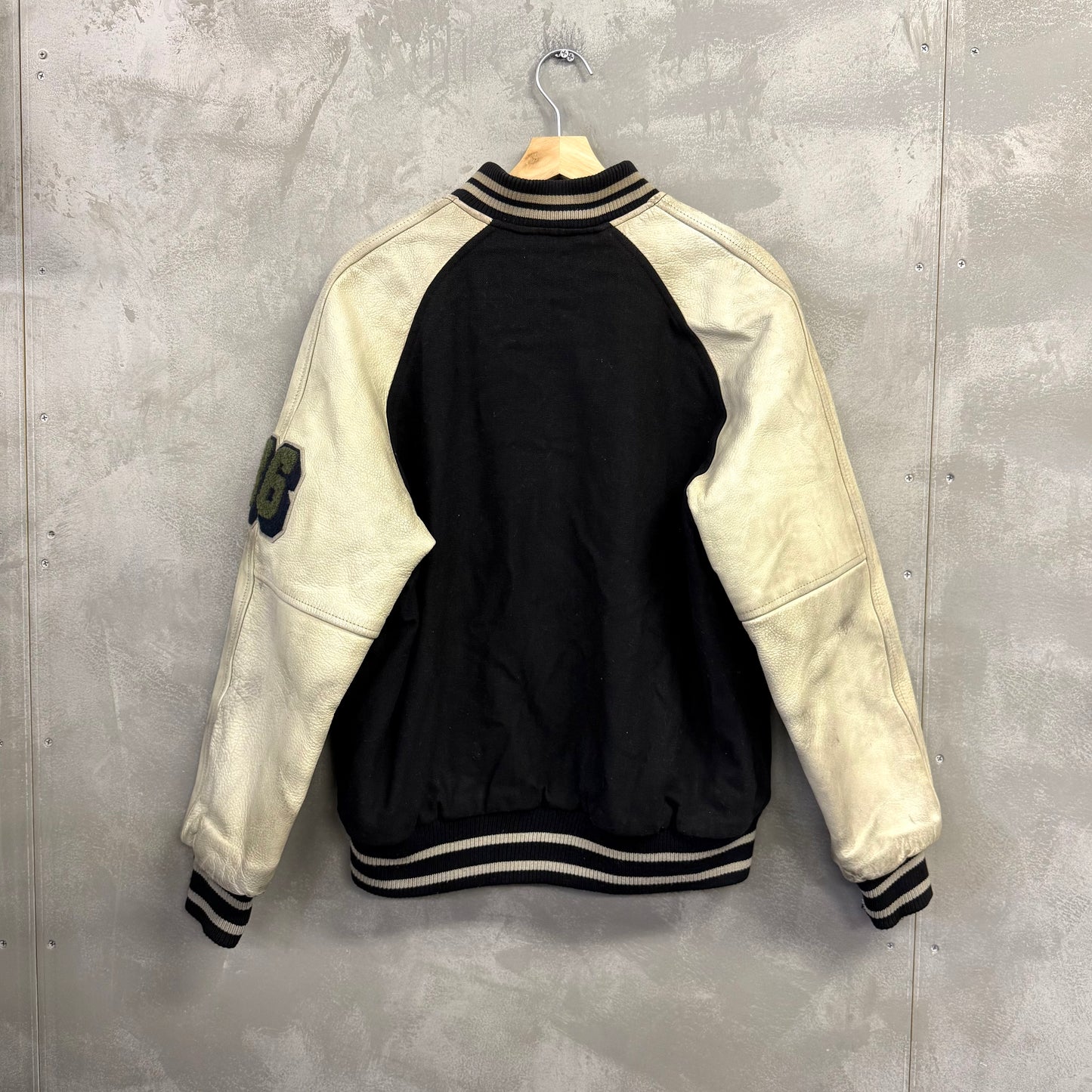 CRACK Sporting goods ウールスタジャン 牛皮 レザー