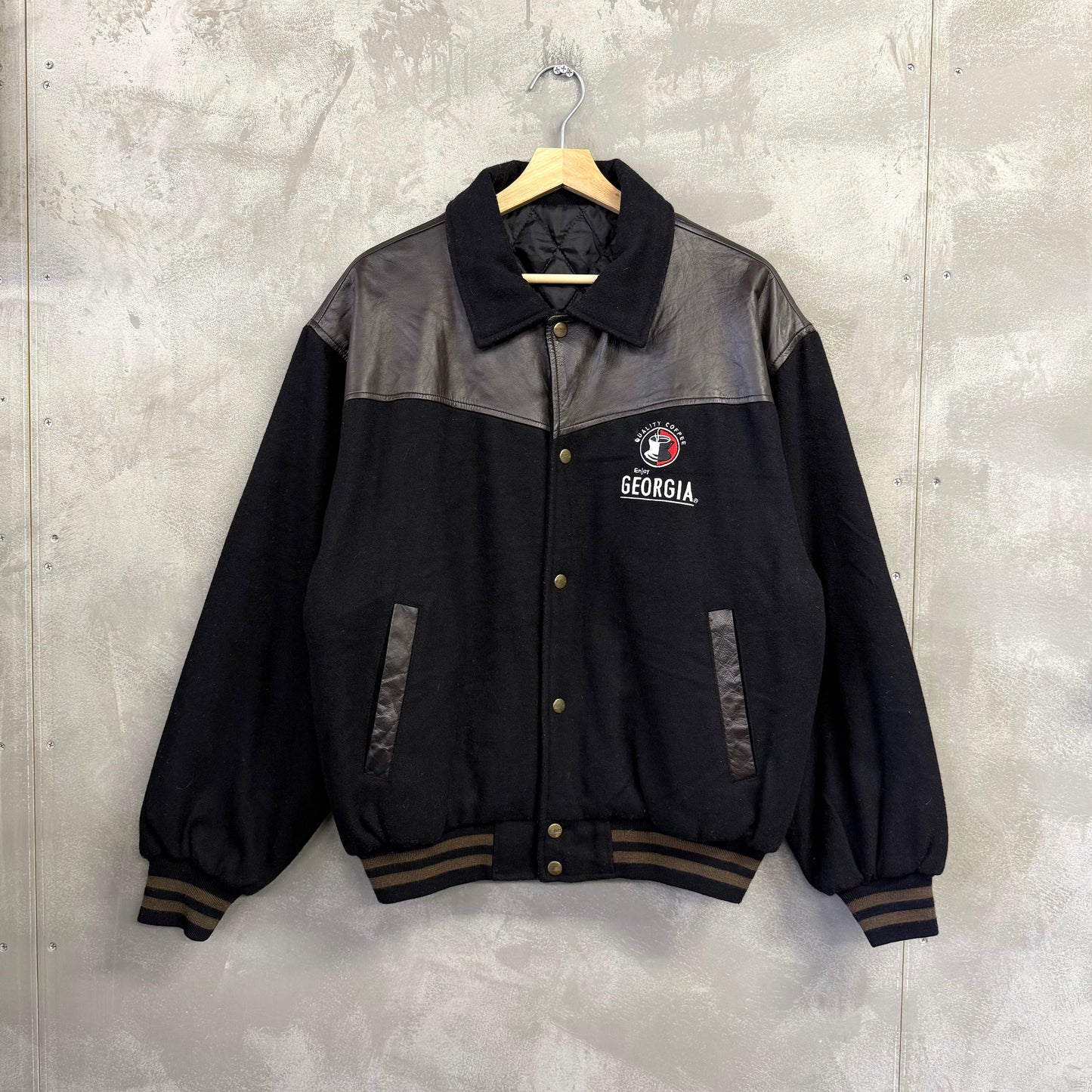 GEORGIA レザー スタジャン スタジアムジャケット 企業物