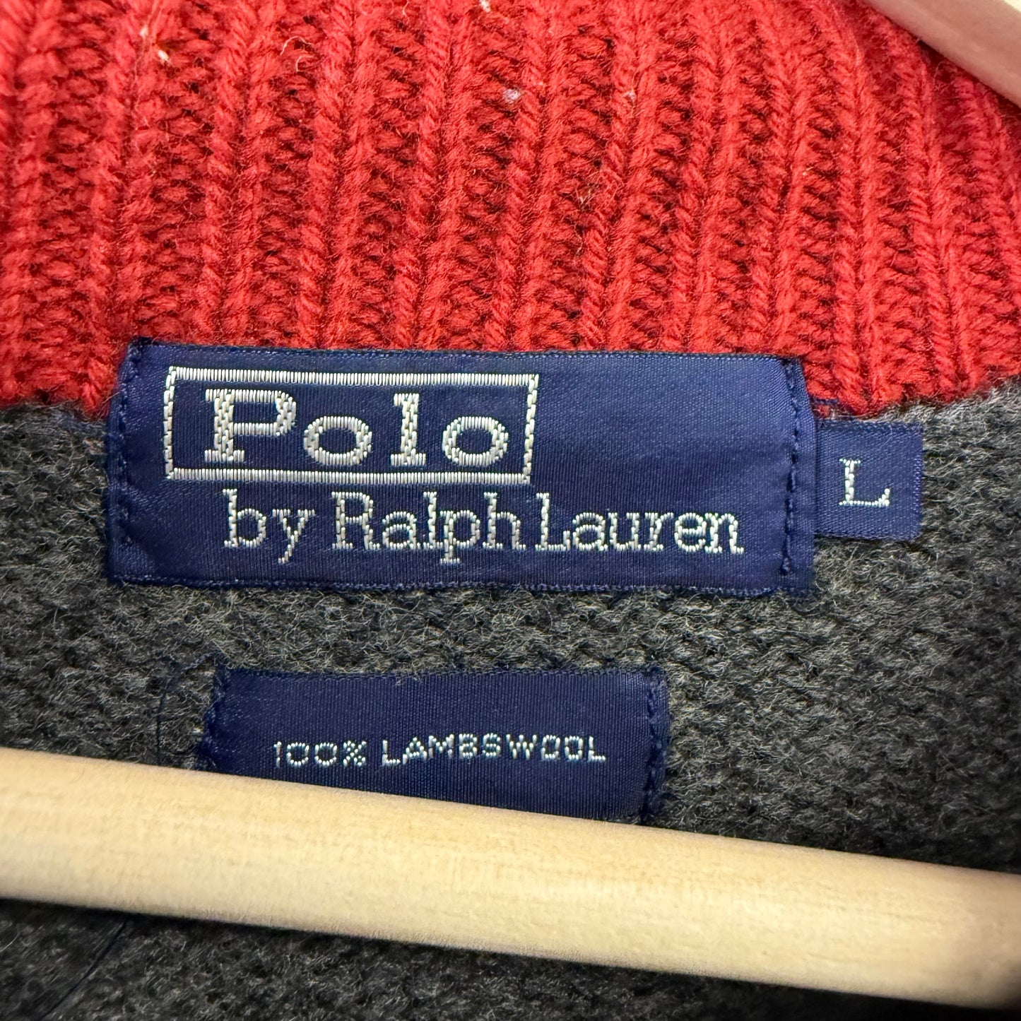 90's POLO by RALPH LAUREN ハーフジップ ニットセーター ラルフローレン