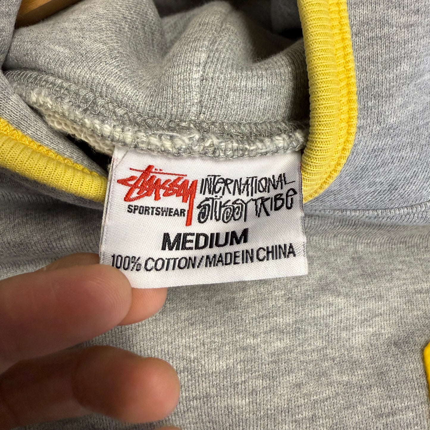 STUSSY TRIBE 刺繍ロゴ プルオーバー パーカー ステューシー