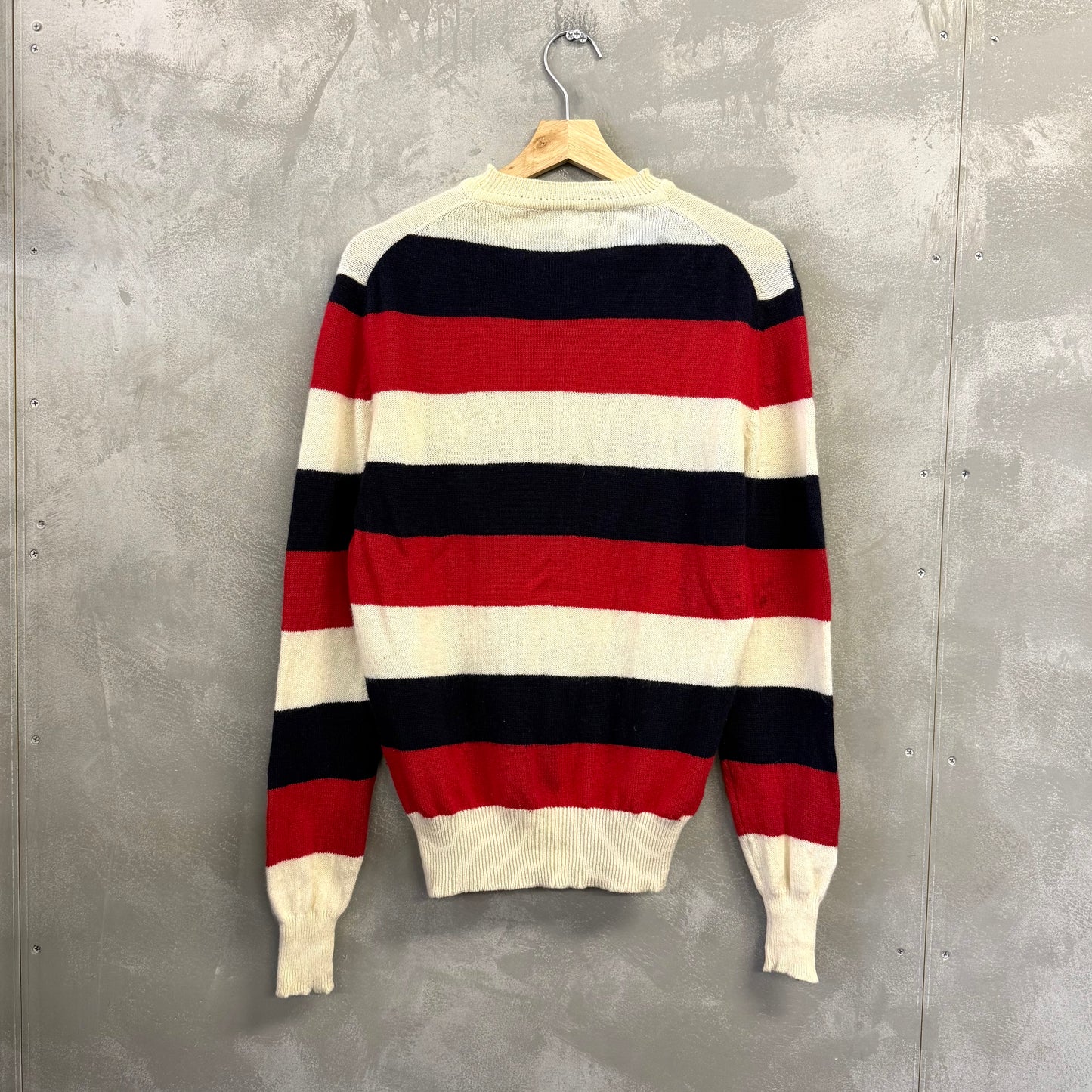 MAISON KITSUNE トリコロール ボーダー ウールセーター イタリア製